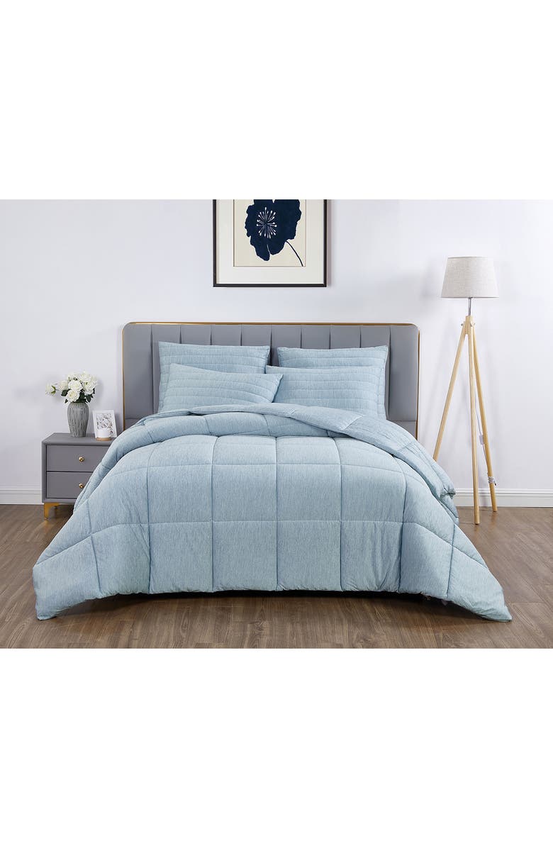 Allied Home Below Zero Cooling Quilted Comforter, Alternate, color, Blue
