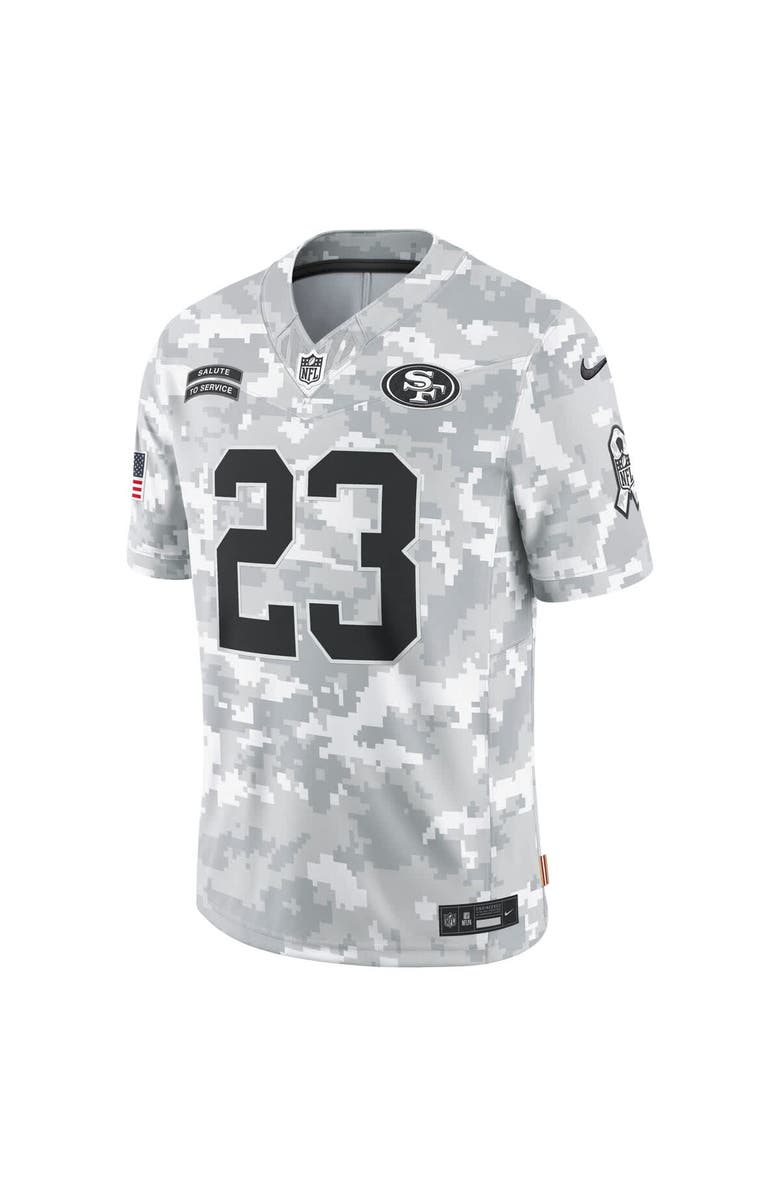 Nike Men's Nike Christian McCaffrey Arctic Camo San Francisco 49ers 2024 Salute to Service Limited Jersey, Alternate, color, 