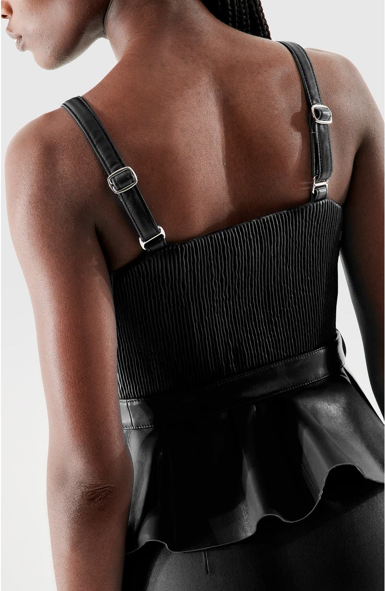 AS by DF Claude Recycled Leather Top, Alternate, color, 