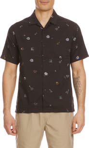 Quiksilver Beach Club Casual Short Sleeve Button-Up Shirt