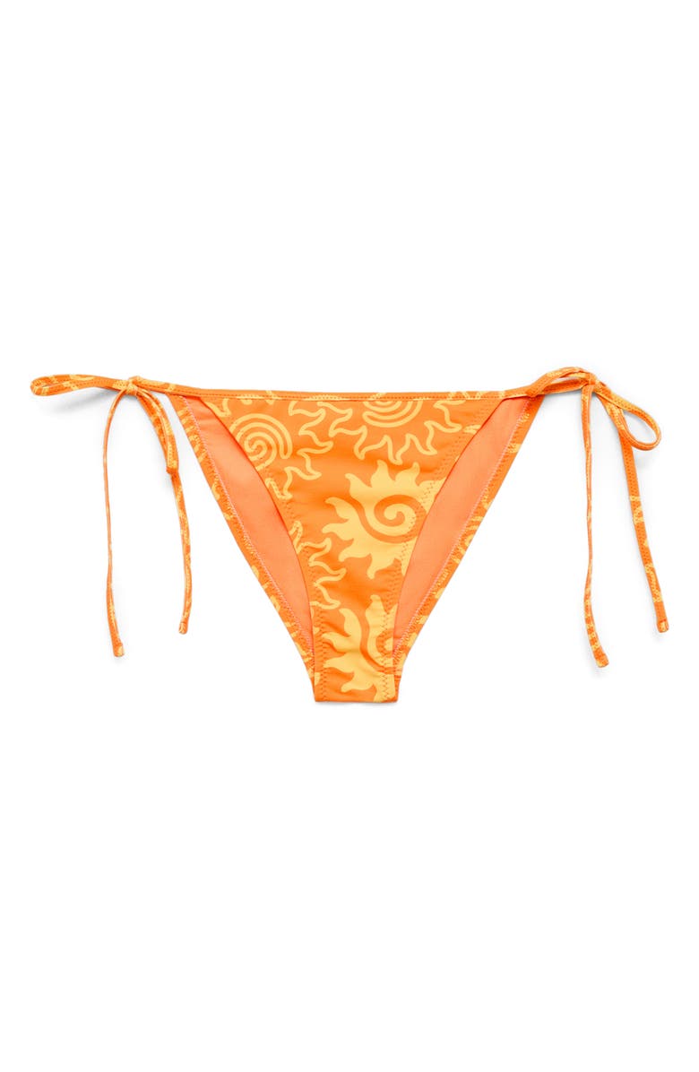 MANGO Printed Tie Side Bikini Bottoms, Main, color, 