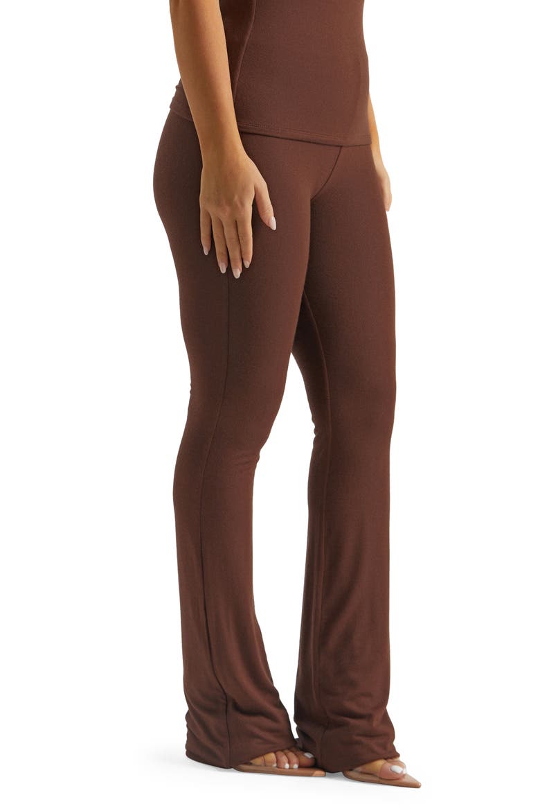 High Waist Bootcut Pants, Alternate, color, CHOCOLATE
