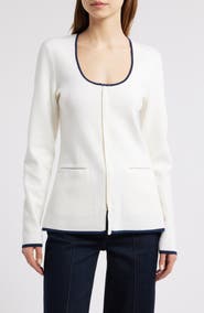 rag & bone Ella Front Zip Merino Wool Blend Cardigan