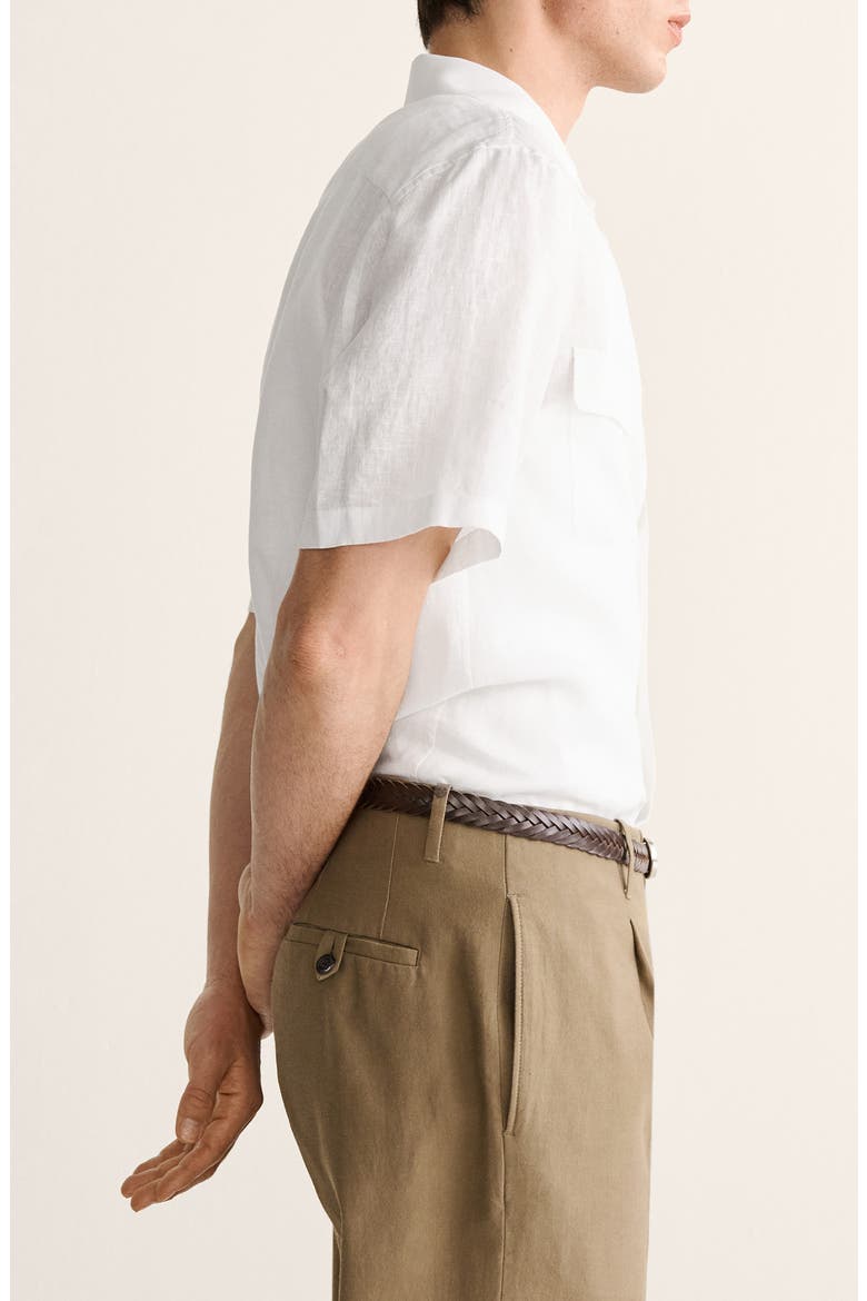 LINEN BOWLING-COLLAR SHIR, Alternate, color, WHITE