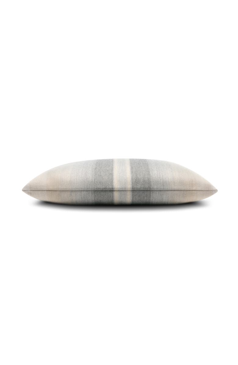 Elaine Smith Ombre Stripe Indoor & Outdoor Woven Accent Pillow, Alternate, color, Grigio