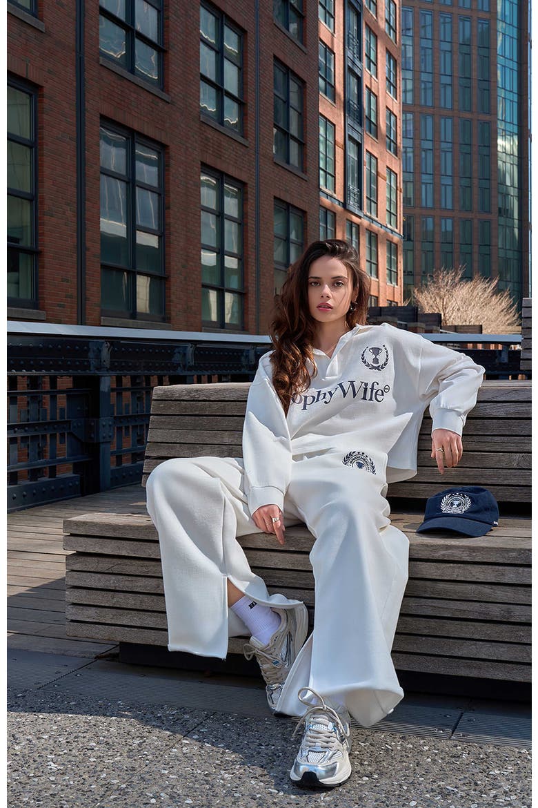 Trophy Wife Boxy Rugby L/S, Alternate, color, White