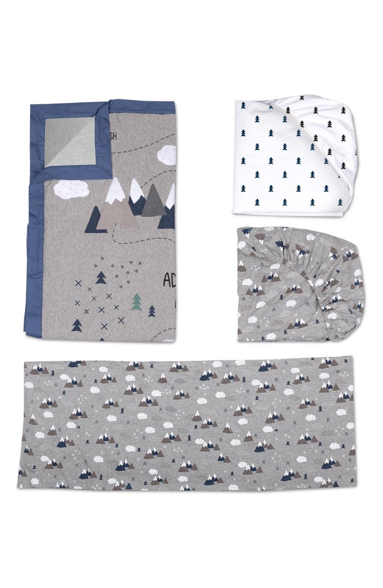 Living Textiles Peaks 4-Piece Crib Bedding Set, Main, color, 