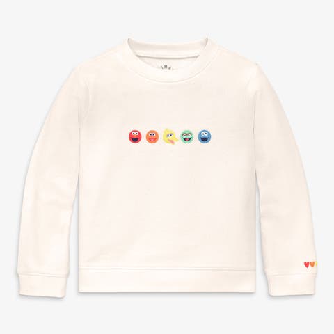 Kids Sesame Street Friends Embroidered Sweatshirt (Toddler, Little Kid, Big Kid)