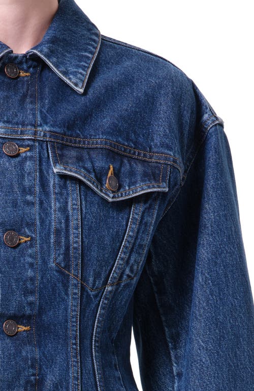 Agolde Myra Structured Denim Jacket In Blue