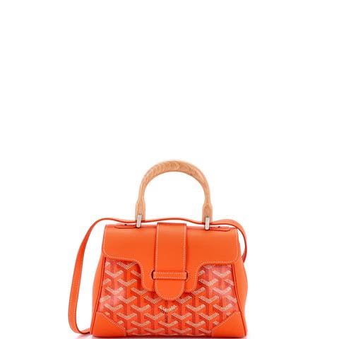 Saigon Top Handle Bag Coated Canvas with Leather Mini