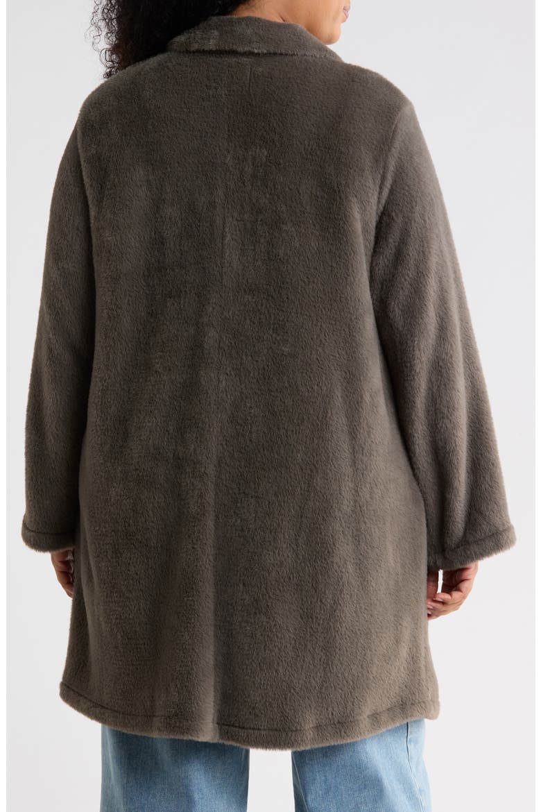 Hometown Faux Fur Coat, Alternate, color, BURNT INK GREY