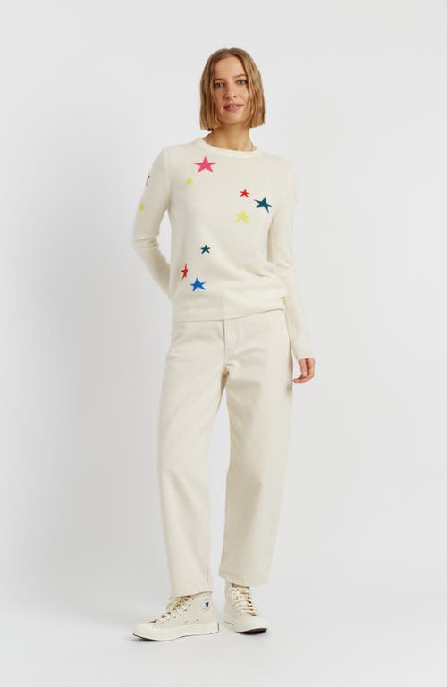 Chinti & Parker Wool Cashmere Star Sweater In White