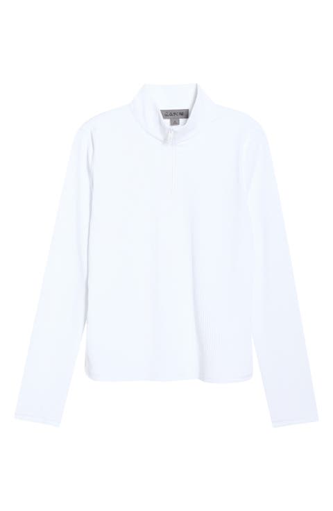 Rib Knit Quarter Zip Golf Top