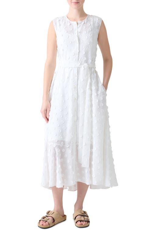 Akris Punto Boho Clip Dot Techno Georgette Midi Shirtdress