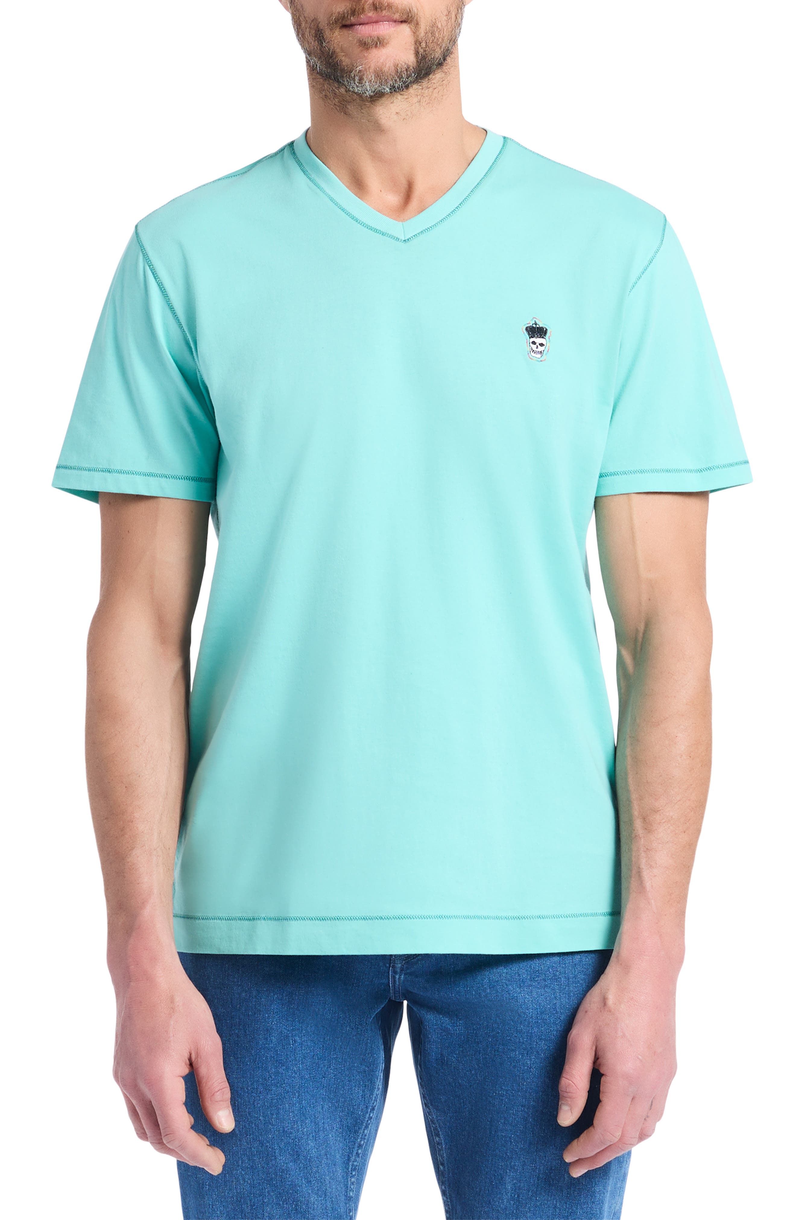 Robert Graham Damien V-Neck Knit T-Shirt