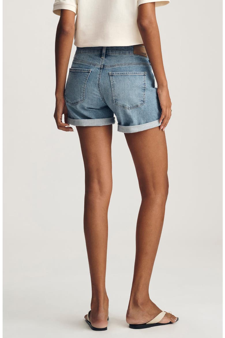 Julia Cuffed Denim Shorts, Alternate, color, LIGHT BRUSHED FLEX BLUE