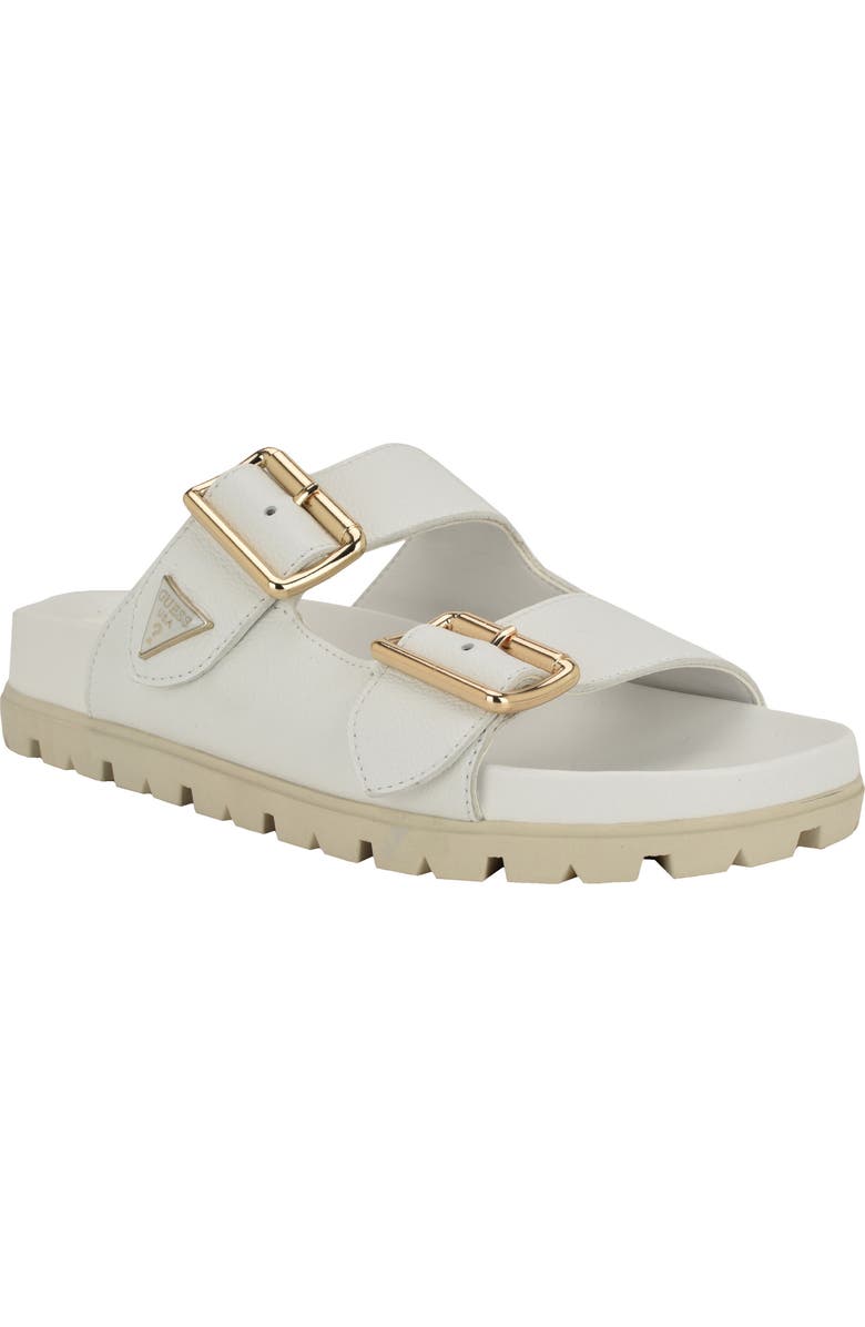 GUESS Fasten Sandal, Main, color, Bianco