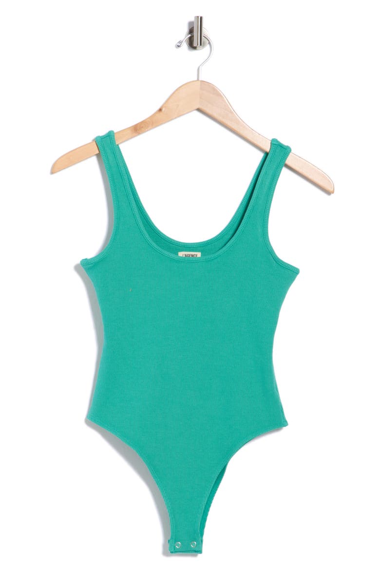 Nica Scoop Neck Bodysuit, Alternate, color, BRIGHT JADE