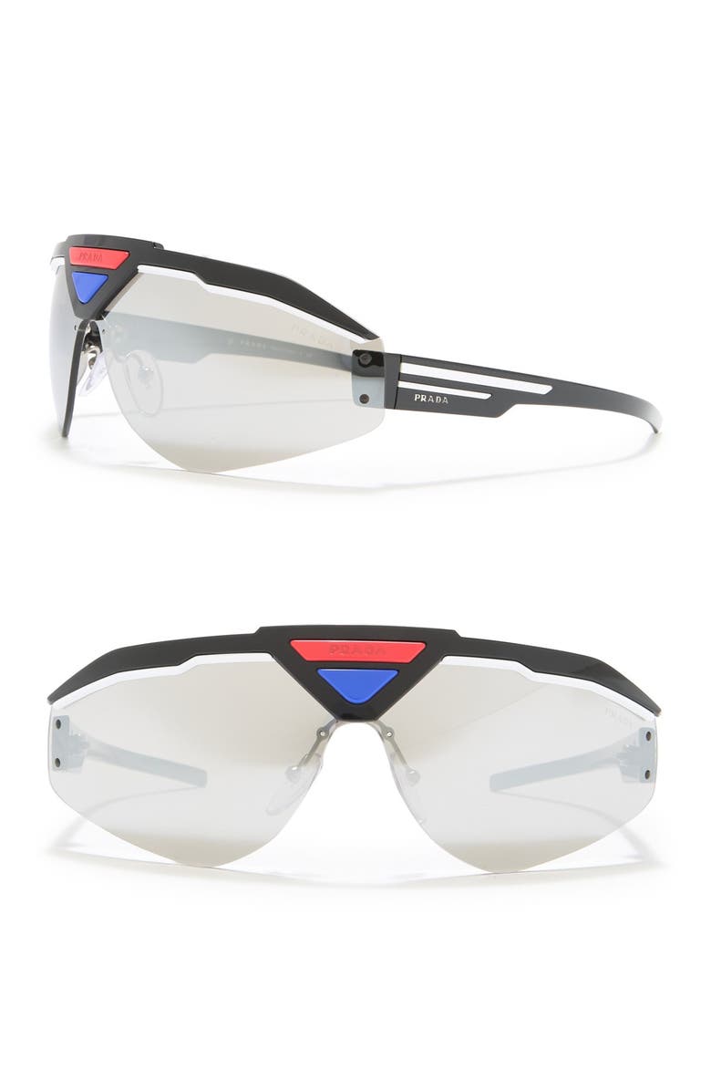 Prada Sport Shield Sunglasses, Main, color, 