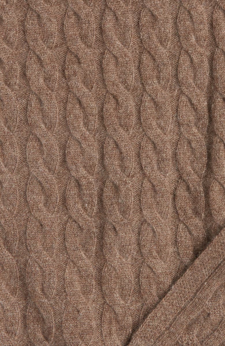 Nordstrom Cable Cashmere Throw Blanket, Alternate, color,