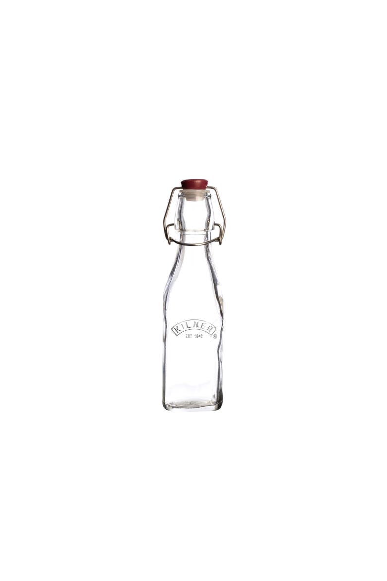 Square Swing Top Bottle, 9 Ounce, Main, color, Clear