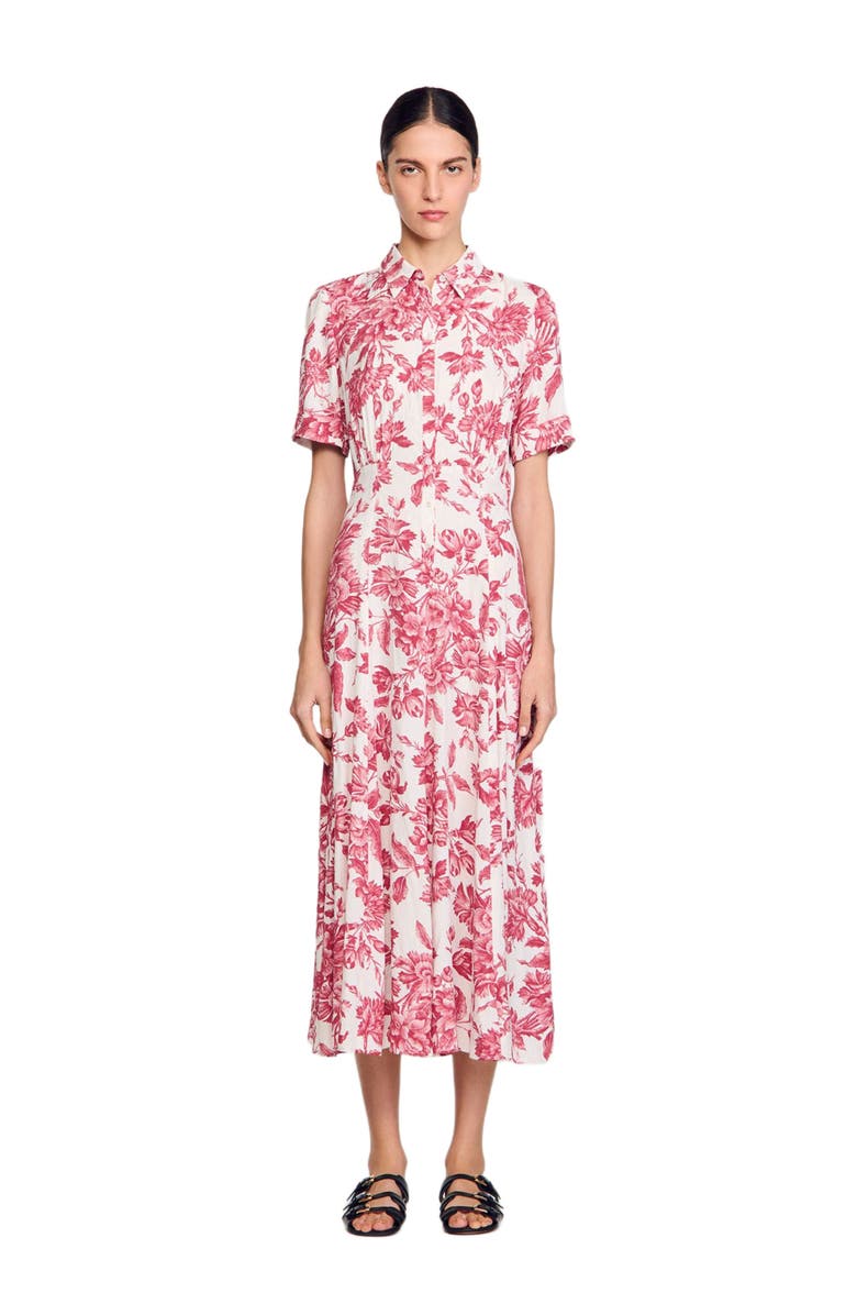 SANDRO Floral patterned maxi dress, Main, color,