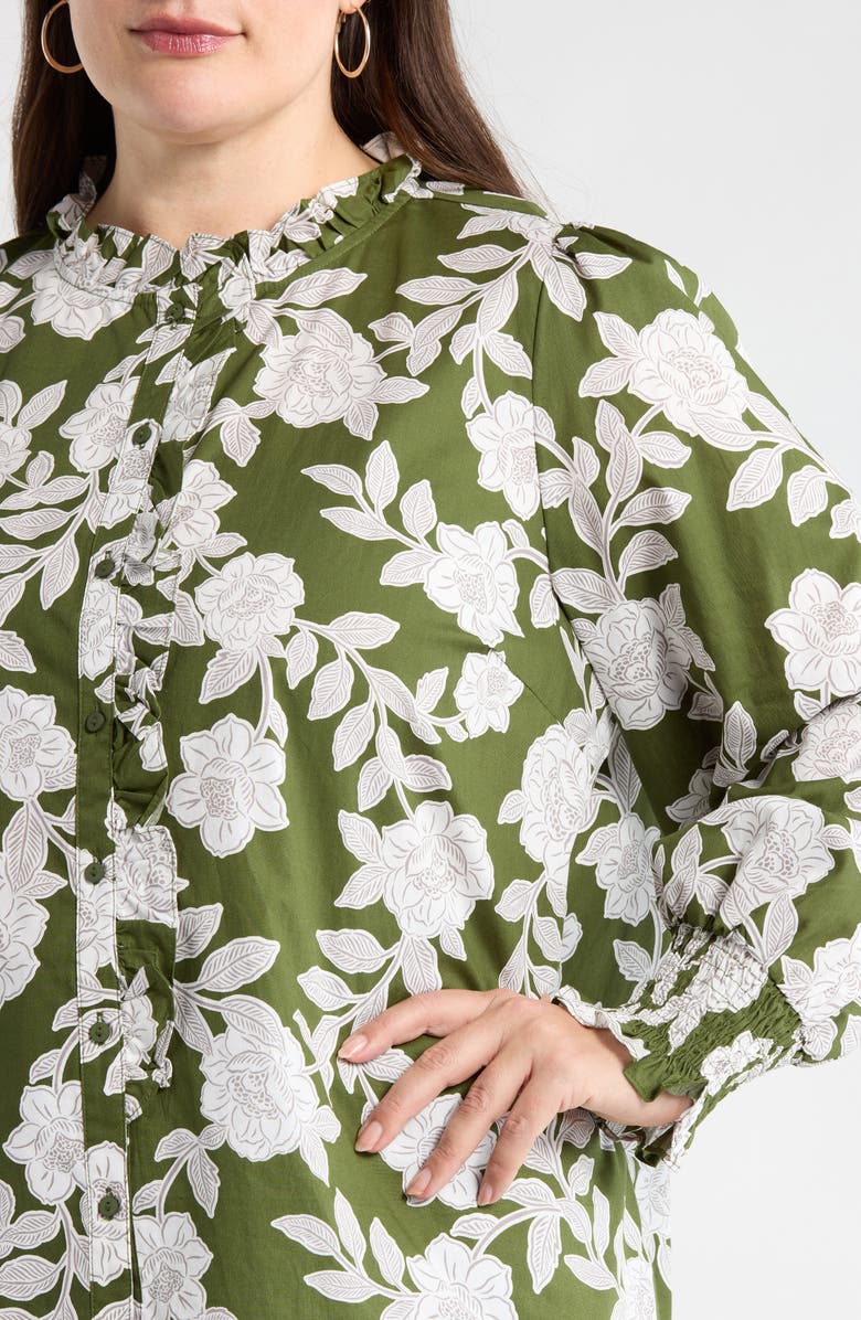 SUGARLIPS Haizley Floral Top, Alternate, color, Cream-Green