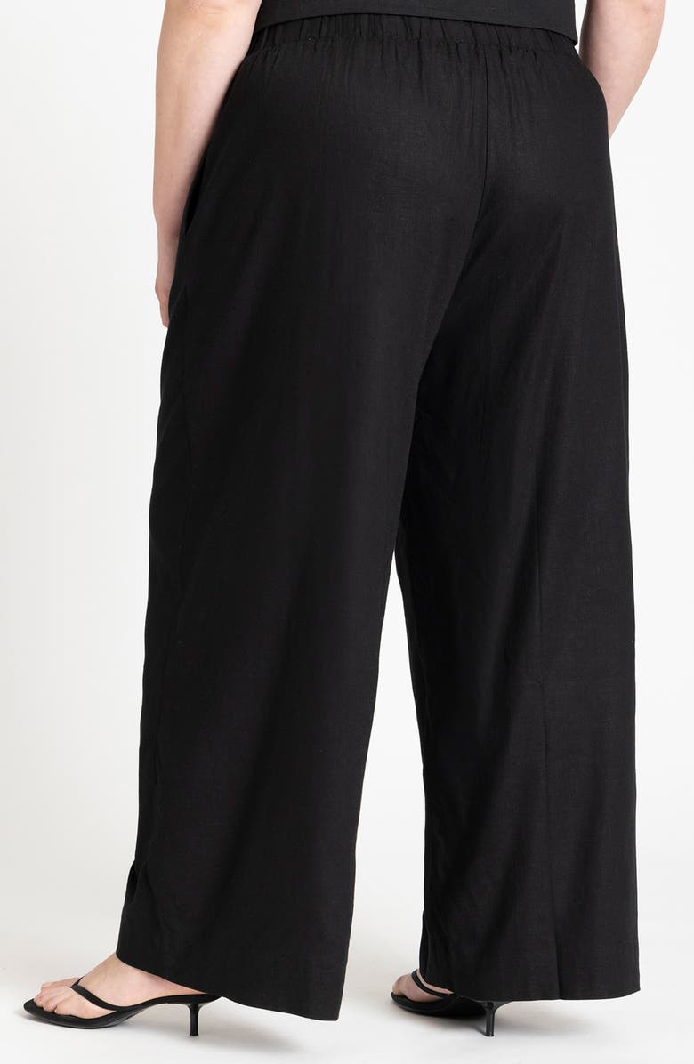 ELOQUII Wide Leg Pull-On Pants, Alternate, color, 