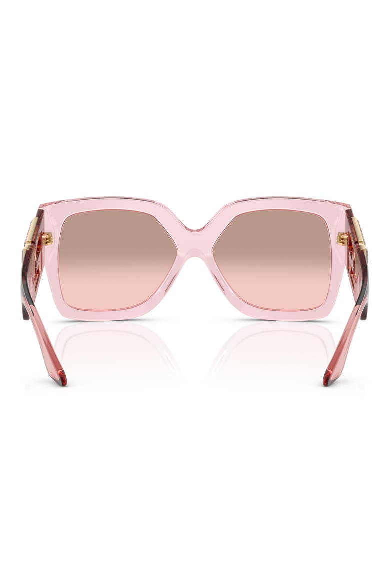 59mm Rectangular Sunglasses, Alternate, color, TRANSPARENT PINK / LIGHT PINK MIRROR SILVER GRAD