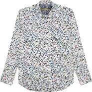 Robert Graham Lazlo Abstract Print Stretch Cotton Button-Up Shirt