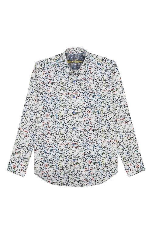 Robert Graham Lazlo Abstract Print Stretch Cotton Button-up Shirt In Multi