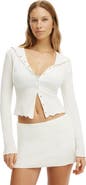 COTTON ON BODY Women's Dreamy Soft Pointelle Hooded Cardi