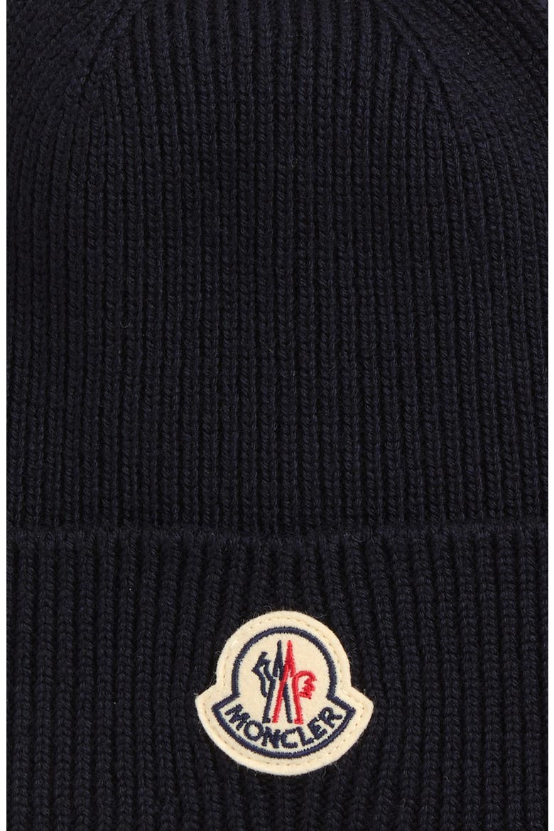 Virgin Wool Rib Beanie, Alternate, color, NAVY