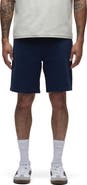 Hudson Jeans Venice Flat Front Navy Cotton Twill Chino Shorts