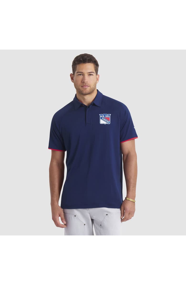 FANATICS Men's Fanatics Navy New York Rangers Authentic Pro Rink Raglan Polo, Main, color, Navy
