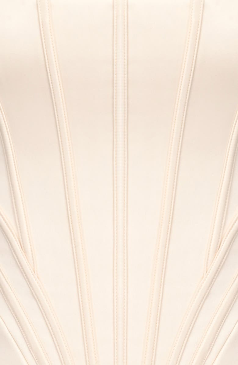 HOUSE OF CB Cadie Satin Corset Top, Alternate, color, Cream