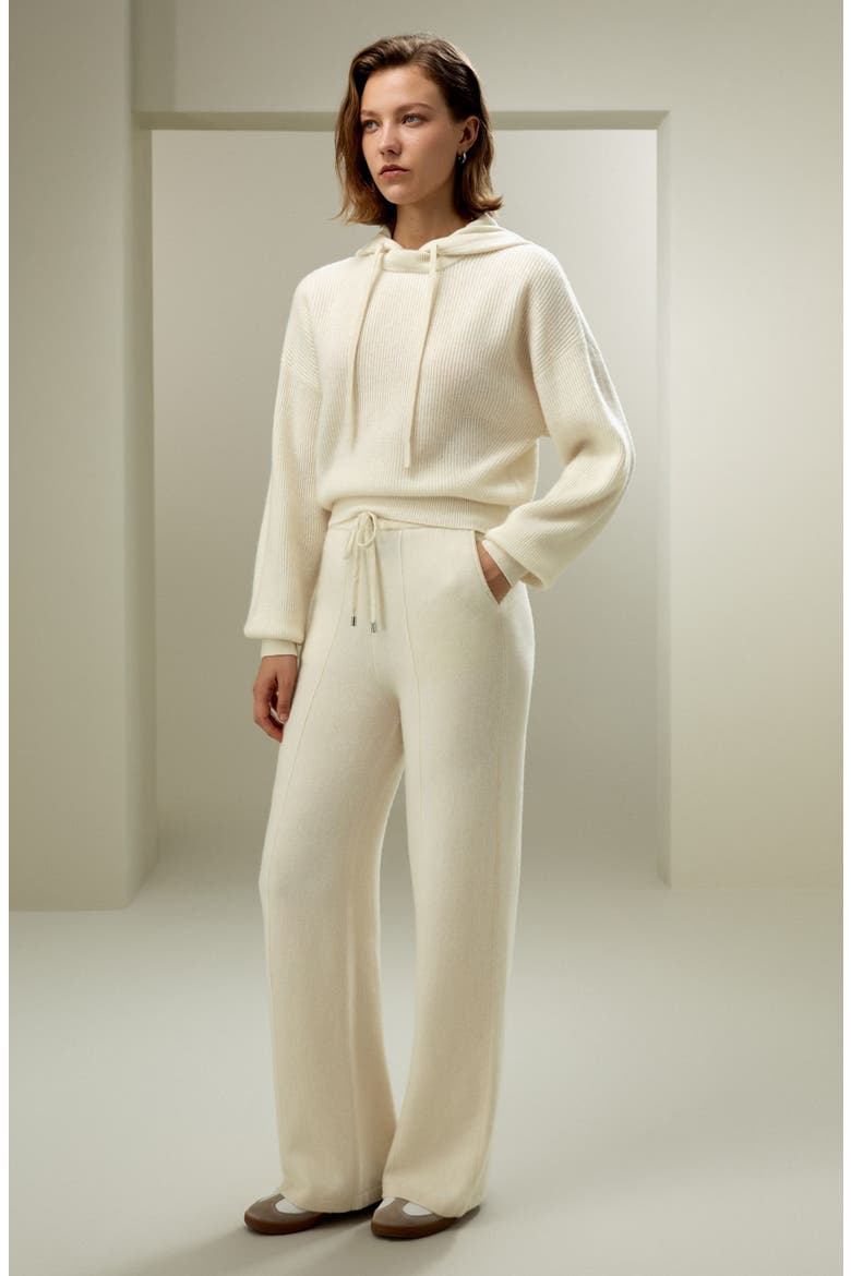 Women's Eshe 2-in-1 Cashmere Detachable Hoodie, Alternate, color, White