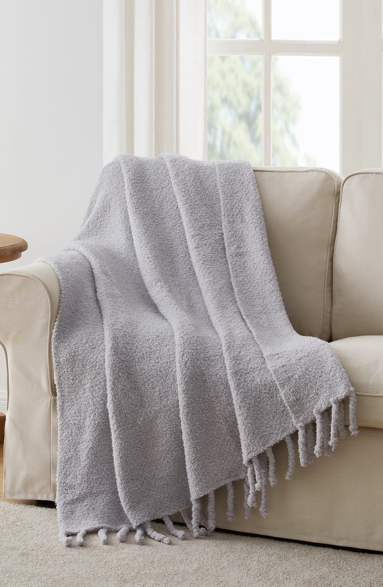 VCNY HOME Nora Chenille Throw Blanket, Alternate, color, Grey