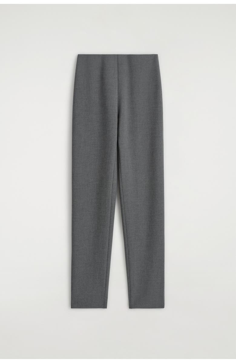 COS Slim Straight-Leg Pants, Alternate, color, Gray