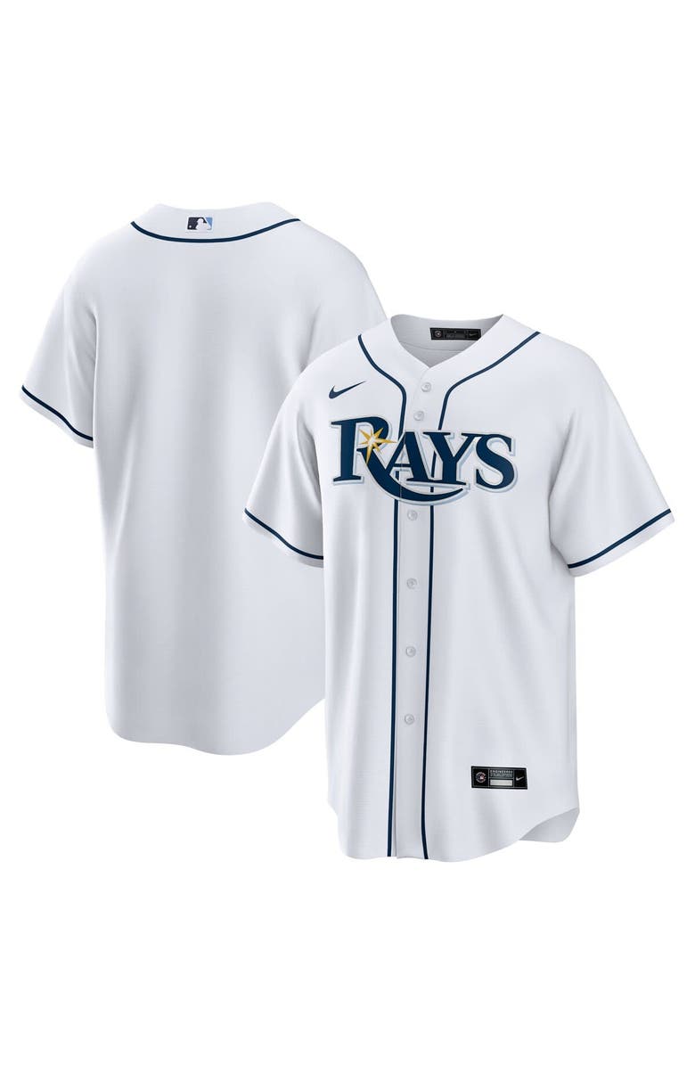 Nike Men's Nike White Tampa Bay Rays Home Replica Team Jersey, Main, color, 