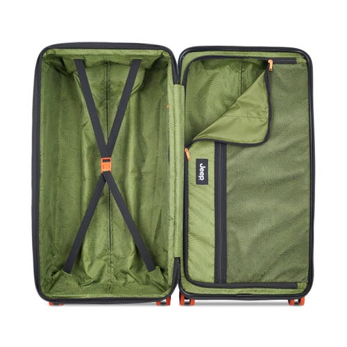 Jeep Jh002b Checked-large 29 Inch Hardside Expandable Luggage With Spinner Wheels In Green