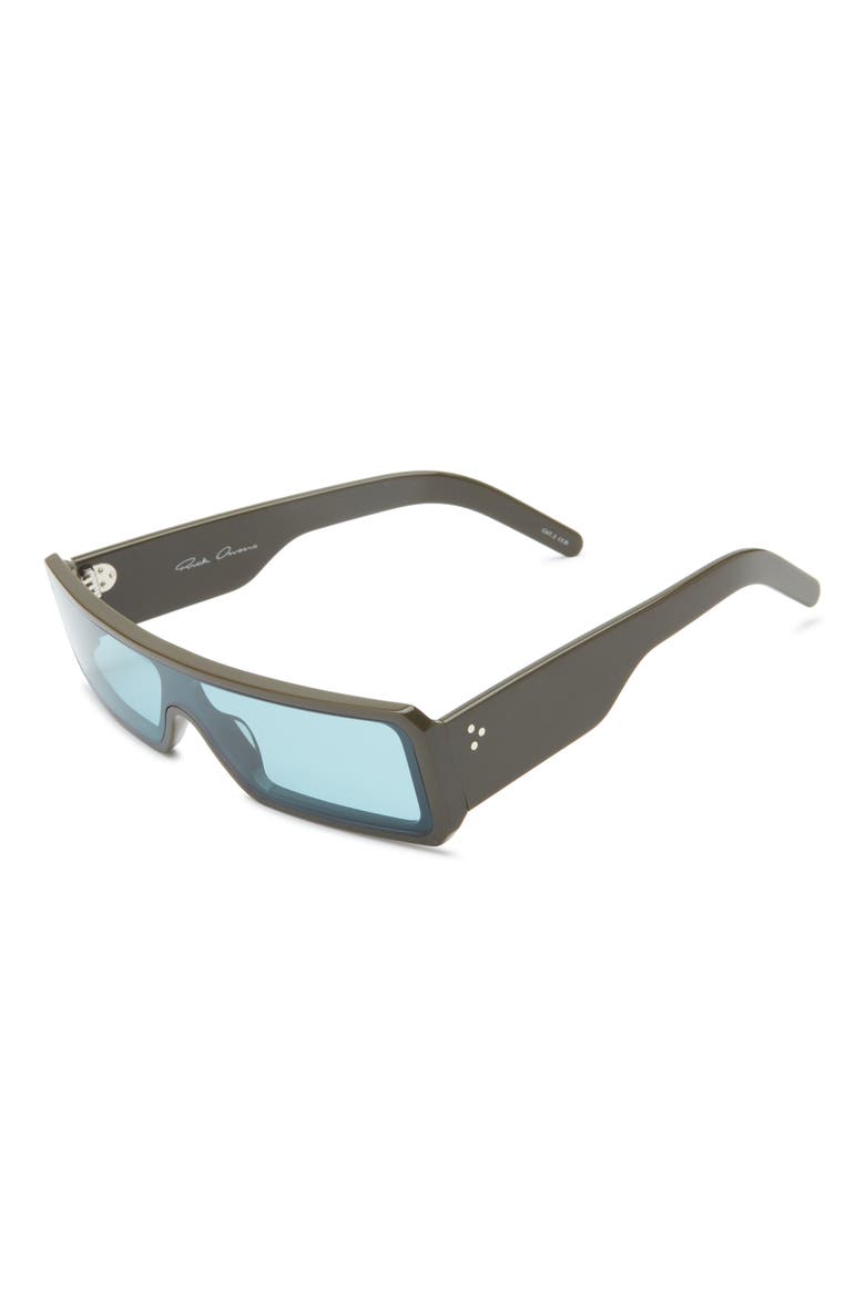 Gethshades Rectangular Shield Sunglasses, Alternate, color, OLIVE TEMPLE/ AMAZONITE LENS
