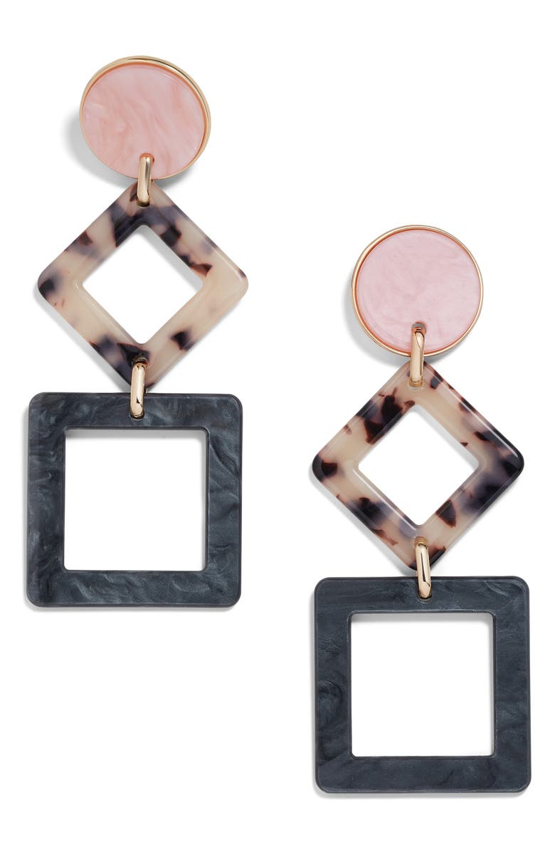 BaubleBar Sharette Geometric Drop Earrings, Main, color,