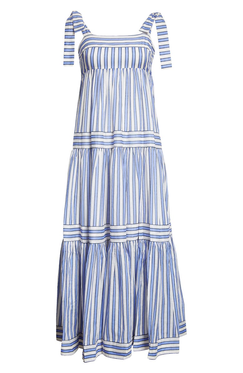 Zimmermann Pattie Tie Shoulder Cotton Maxi Dress, Alternate, color,