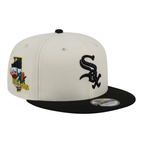 Men's New Era Cream/Black Chicago White Sox Localized 9FIFTY Snapback Hat