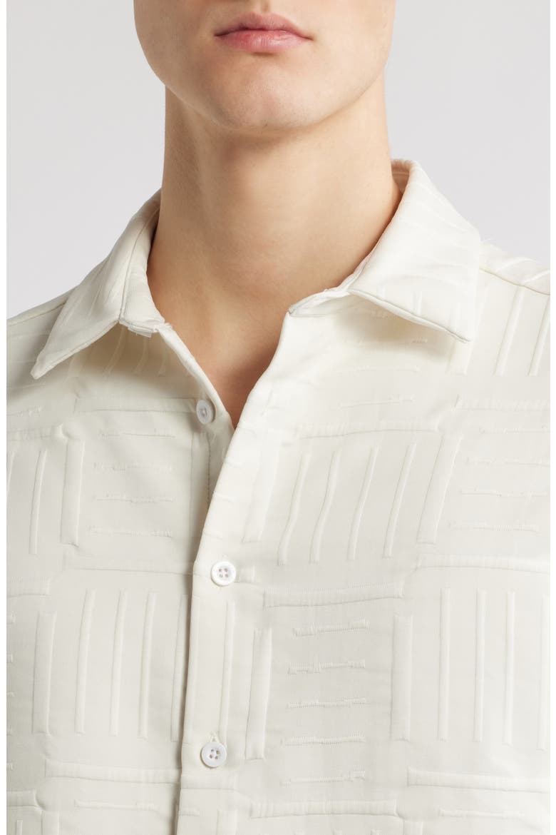 Ladder Pearce Oversize Shirt, Alternate, color, ECRU