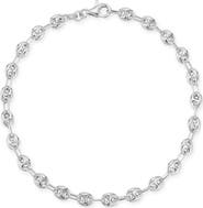 CHLOE AND MADISON Rhodium Plated Sterling Silver Mariner Chain Bracelet