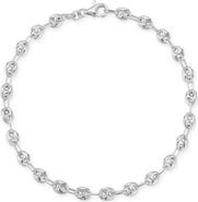 CHLOE AND MADISON Rhodium Plated Sterling Silver Mariner Chain Bracelet