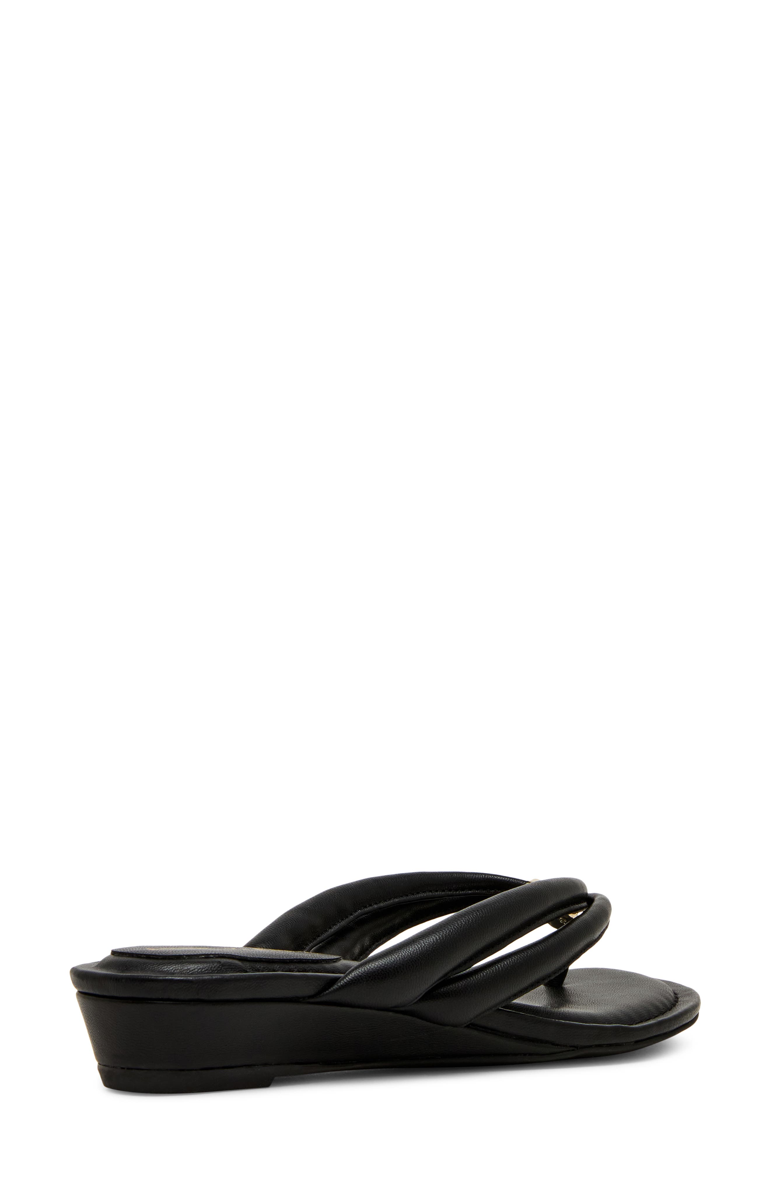 Anne Klein Bari Wedge Sandal, Alternate, color, Black