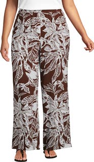Lands' End Rayon High Rise Wide Leg Pants - Set Bottom